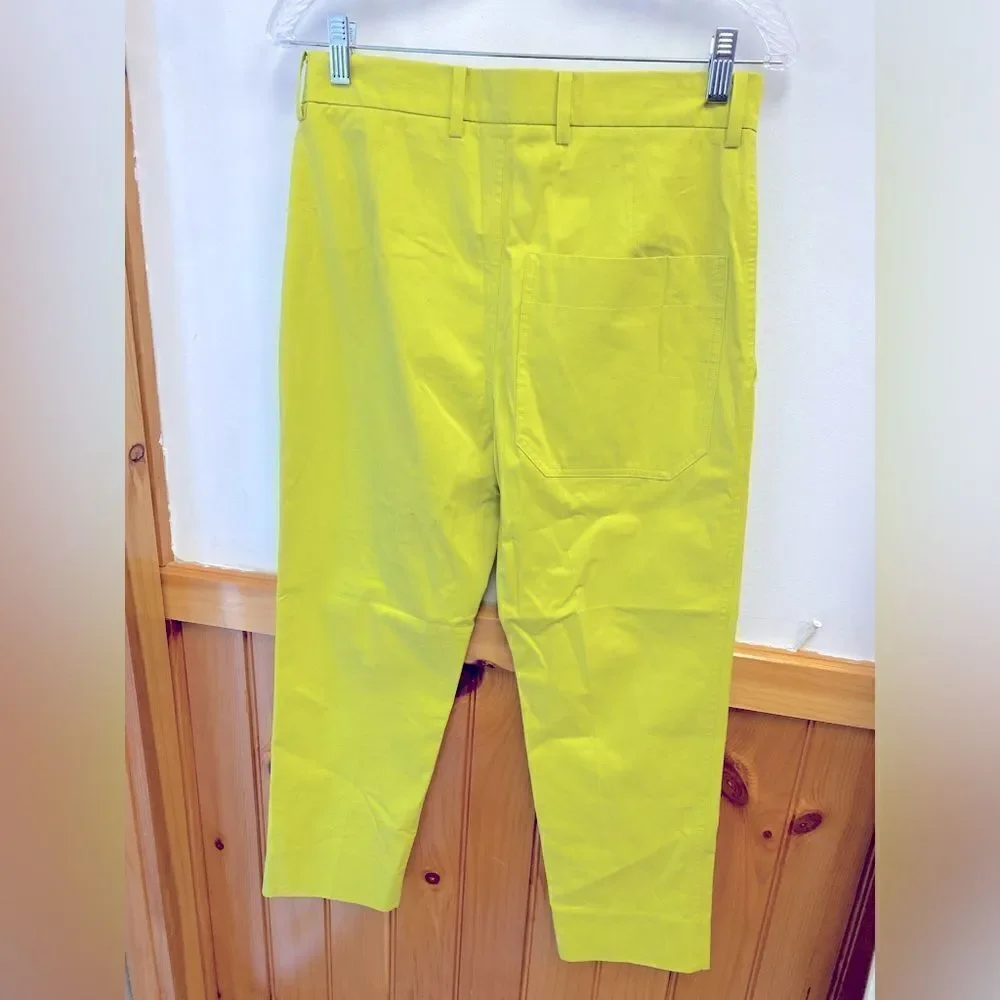 NWT Sofie D'Hoore Piccolo High Waist‎ Straight Cropped Pant Green Sz 4 & 10